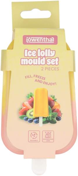 Silikon-Eisformen Gelb/Orange 2 Stück