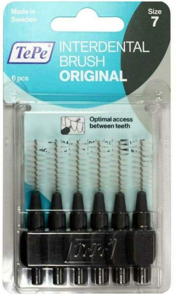 Tepe Interdentalbürste 1,3 mm Grau 6 Stück
