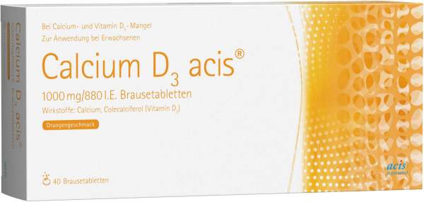 Calcium D3 Acis 1000 mg 880 I.E. 40 Brausetabletten