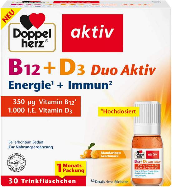 Doppelherz B12+D3 Duo Aktiv Trinkampullen 30 Stück