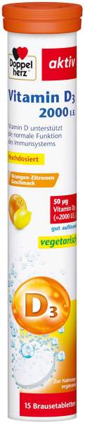 Doppelherz Aktiv Vitamin D3 2000 I.E. Brausetabletten 15 Stück