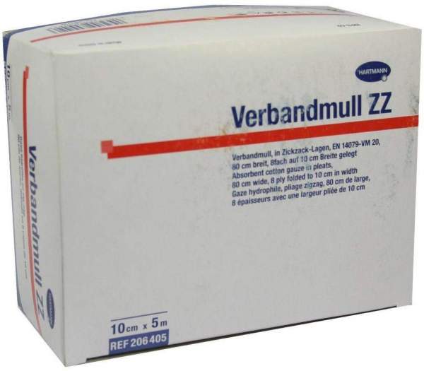 Verbandmull Hartmann 10cmx5m Zickzack