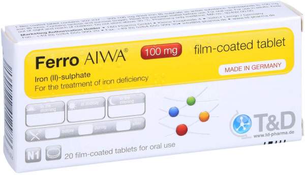 Ferro Aiwa 100 mg 20 Filmtabletten