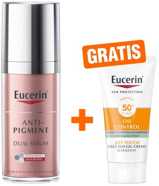 Eucerin Anti-Pigment Dual Serum 30 ml Creme + gratis Sun Gel-Creme Oil Control 20 ml