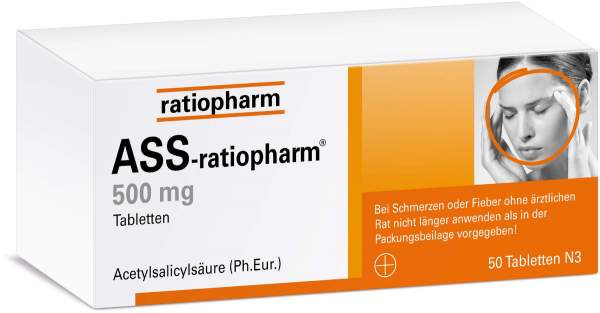 ASS Ratiopharm 500 mg 50 Tabletten