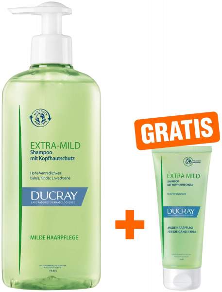 Ducray Extra Mild Shampoo 400 ml + gratis 100 ml
