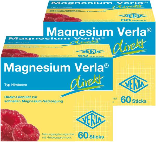 Magnesium Verla Direkt Himbeere 2 x 60 Granulatbeutel