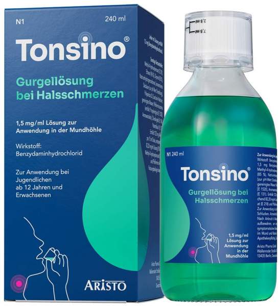 Tonsino Gurgellösung bei Halsschmerzen 240 ml