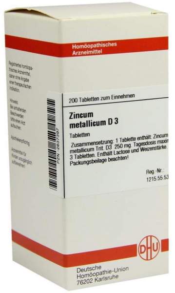 Zincum Metallicum D3 200 Tabletten