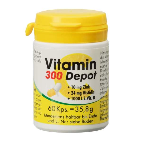 Vitamin C 300 Depot + Zink + Histidin + D 60 Kapseln