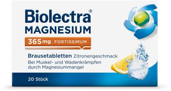 Biolectra Magnesium 365 mg fortissimum Zitronengeschmack 20 Bausetabletten