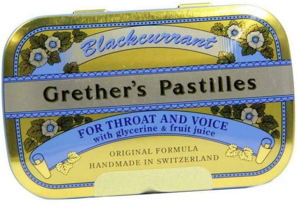 Grether s Pastilles Blackcurrant Zuckerhaltig Dose 60 G