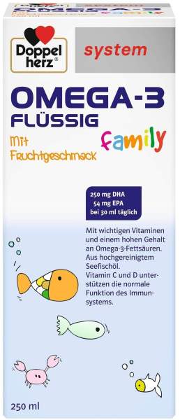 Doppelherz Omega-3 family flüssig system 250 ml Flüssigkeit