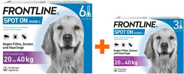 Frontline Spot On Hund L 20-40 kg 6 + 3 Pipetten