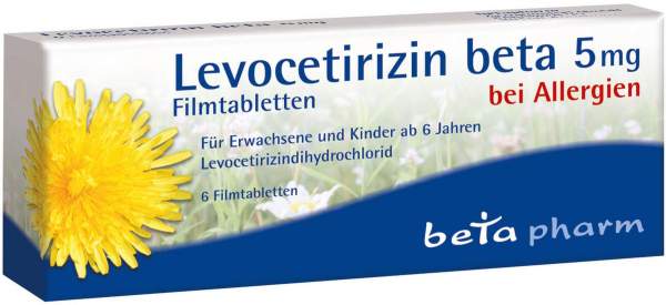 Levocetirizin Beta 5 mg 6 Filmtabletten