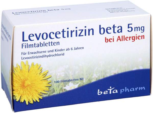Levocetirizin Beta 5 mg 100 Filmtabletten