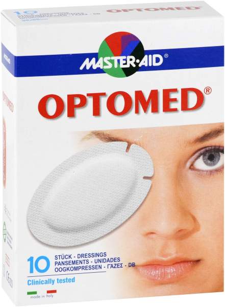 Optomed Augenkompresse Steril Selbstklebend 10 Kompressen