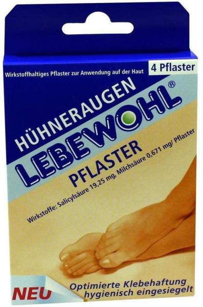 Lebewohl Hühneraugenpflaster Normal 4 Pflaster