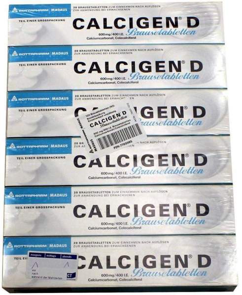 Calcigen D 600 mg und 400 I.E. Brausetabletten 120 Stück