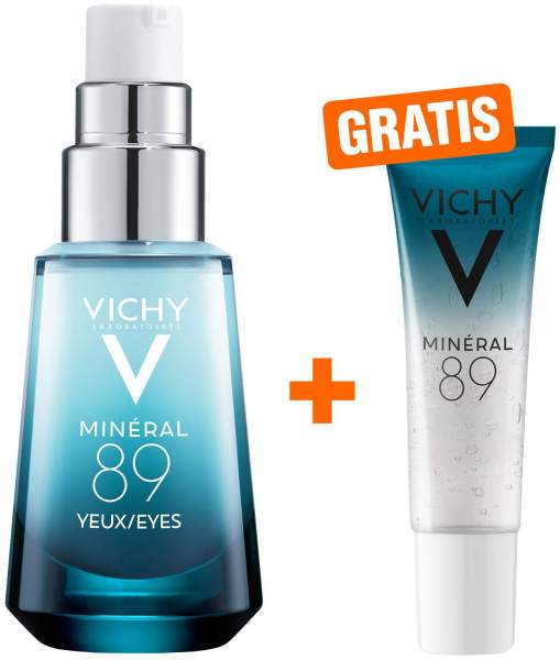 Vichy Mineral 89 Augen 15 ml + gratis Vichy Mineral 89 Probe 10 ml