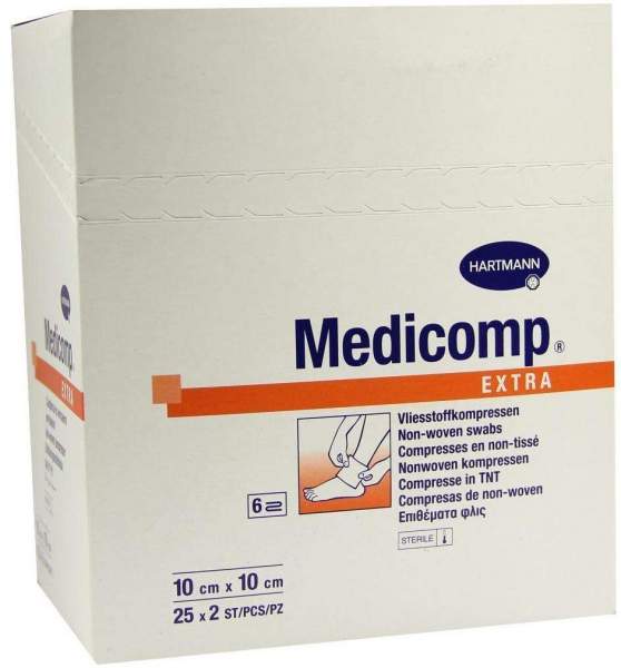 Medicomp Extra Kompresse 10x10cm Steril