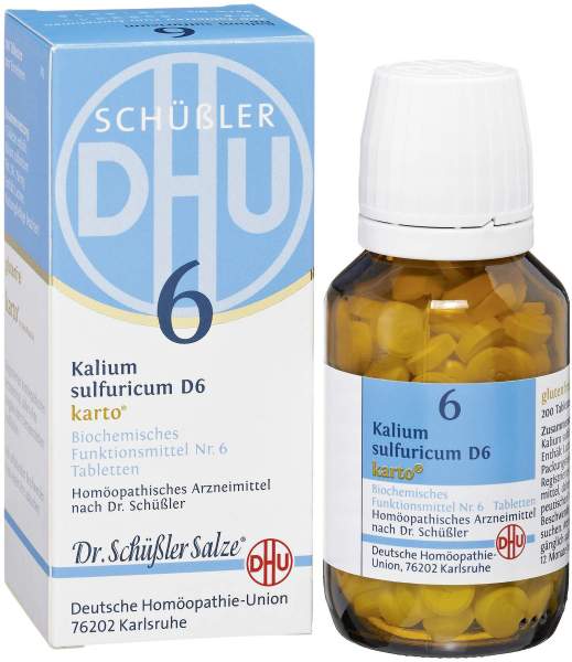 Biochemie 6 Kalium Sulfuricum D 6 Karto 200 Tabletten