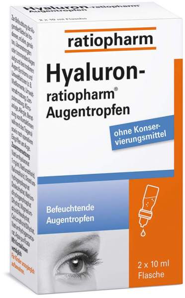 Hyaluron-ratiopharm 2 x 10 ml Augentropfen
