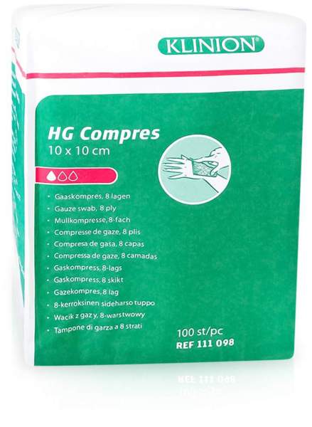 Klinion Compres Hg 10x10cm 8 Lagig Unsteril