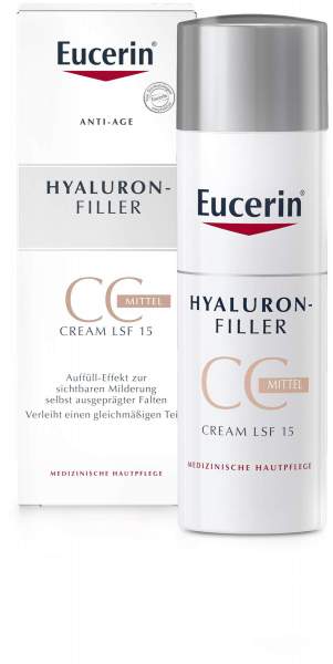 Eucerin Anti Age Hyaluron Filler CC Cream mittel 50 ml Creme
