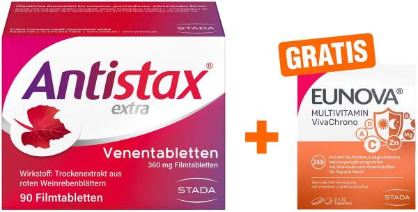 Antistax extra 90 Filmtabletten + gratis Eunova VivaChrono 2 x 10 Tabletten