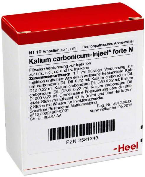 Kalium Carbonicum Injeel Forte N 10 Ampullen