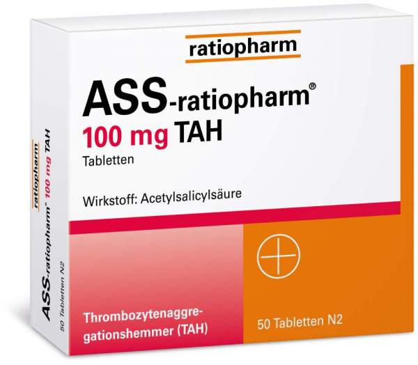 ASS-ratiopharm 100 mg TAH 100 Tabletten