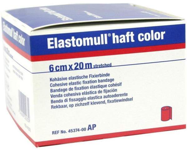 Elastomull Haft Color 20mx6cm Rot Fixierbinde