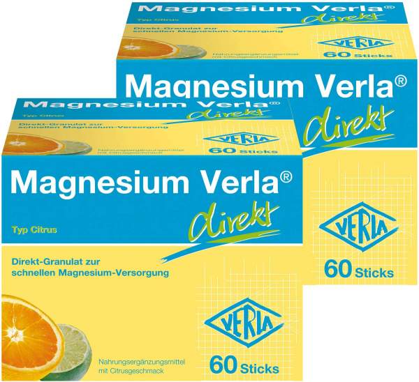 Magnesium Verla Direkt Citrus 2 x 60 Granulatbeutel