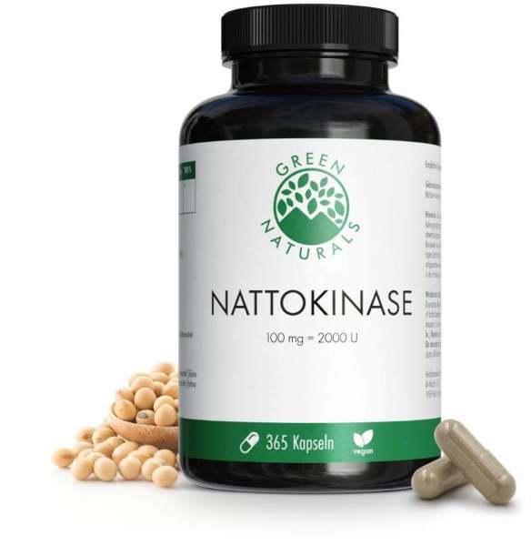 Green Naturals Nattokinase 100 mg Vegan 365 Kapseln