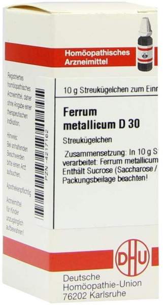 Dhu Ferrum Metallicum D30 Globuli 10 G