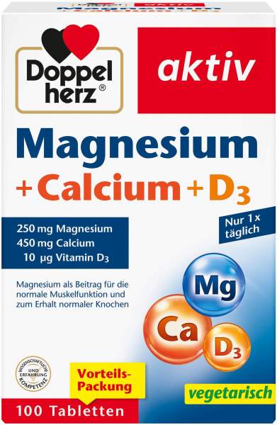 Doppelherz aktiv Magnesium + Calcium + D3 100 Tabletten