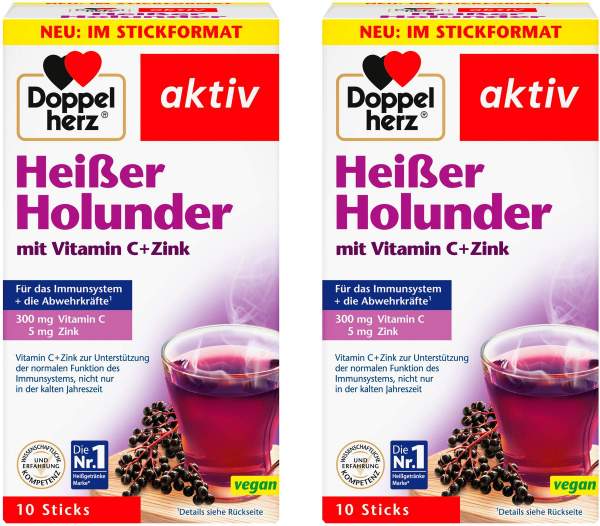 Doppelherz aktiv Heisser Holunder mit Vitamin C und Zink Granulat 2 x 10 Beutel