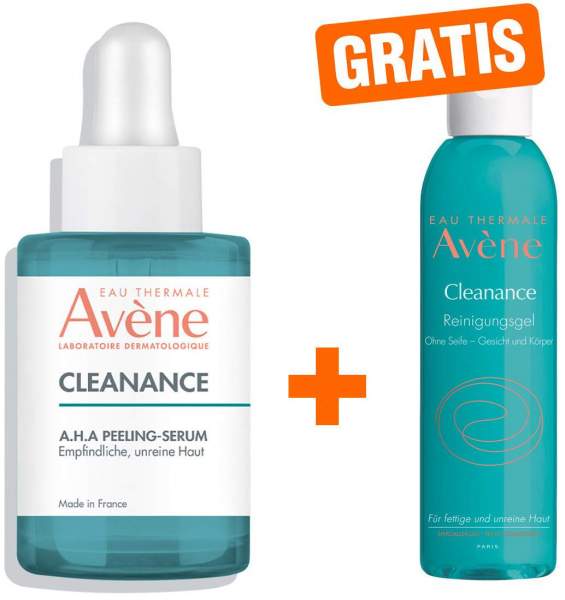 Avene Cleanance A.H.A Peeling-Serum 30 ml + gratis Reinigungsgel 100 ml