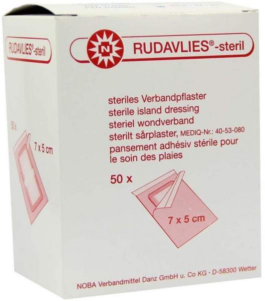Rudavlies 7 cm X 5 cm 50 Verbandpflaster Steril