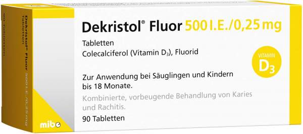 Dekristol Fluor 500 I.E. - 0,25 mg 90 Tabletten