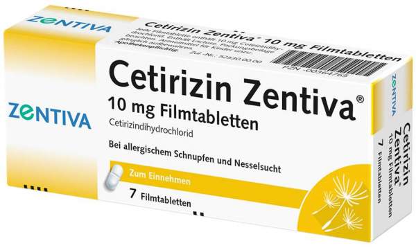 Cetirizin Zentiva 10 mg 7 Filmtabletten
