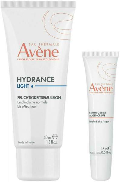 Avene Hydrance Leicht 40 ml Feuchtigkeitsemulsion + Avene Beruhigende Augencreme 15 ml
