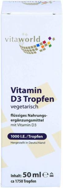Vitamin D3 1000 I.E. pro Tag Tropfen zum Einnehmen 50ml