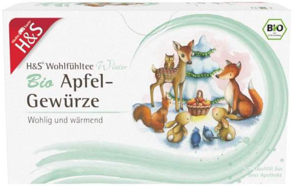 H&amp;S Wintertee Bio Apfel-Gewürze 20 X 2 G Filterbeutel