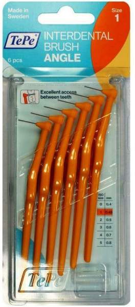 Tepe Angle 6 Interdentalbürsten 0,45 mm Orange
