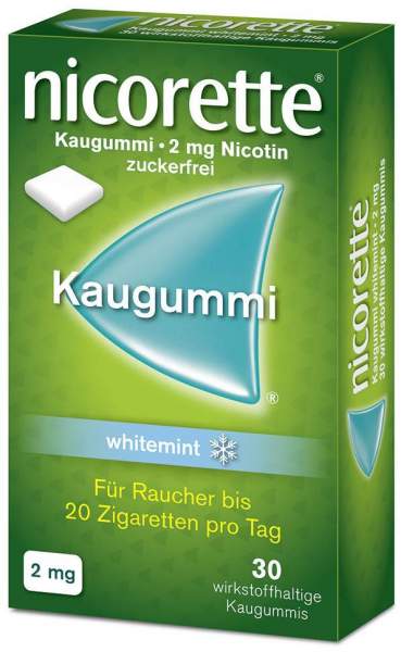 Nicorette Kaugummi 2 mg Whitemint 30 Stück