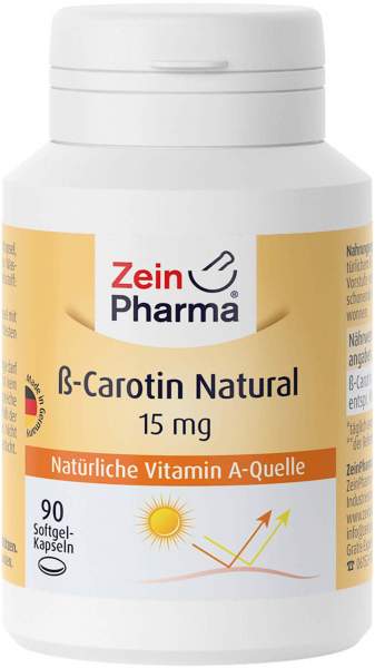Beta Carotin Natural 15 mg 90 Weichkapseln