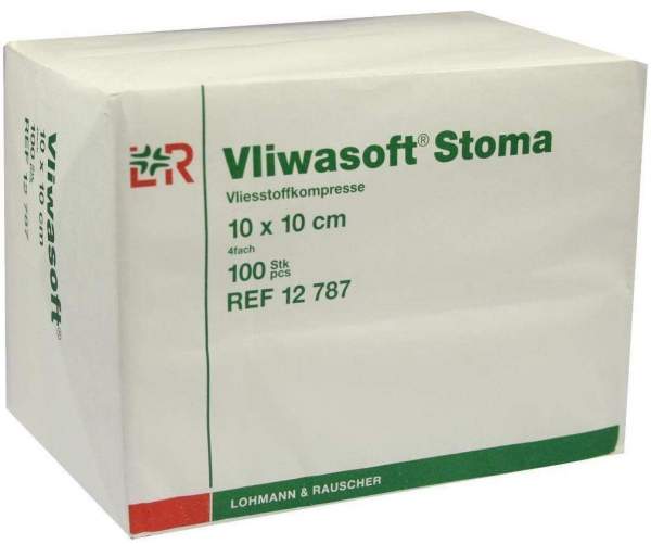 Vliwasoft Stoma Kompressen 10 X 10cm 4-Fach