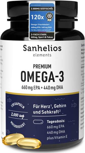 Sanhelios Premium Omega-3 120 Kapseln